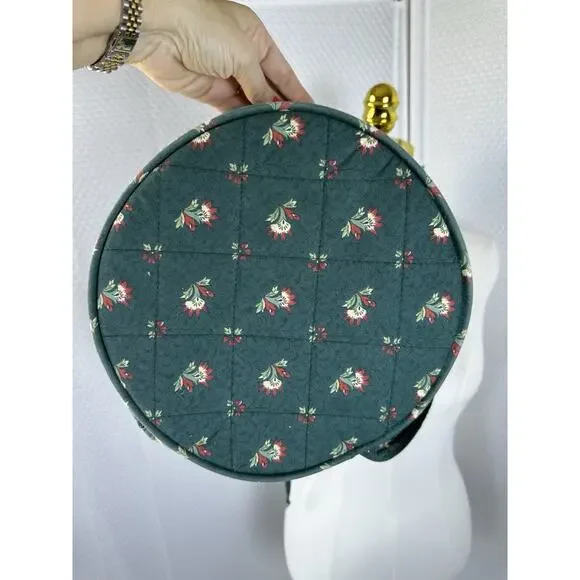 PIERRE DEUX French Country Green Floral Quilted Back Pack Sling Bag Vintage - Picture 5 of 16